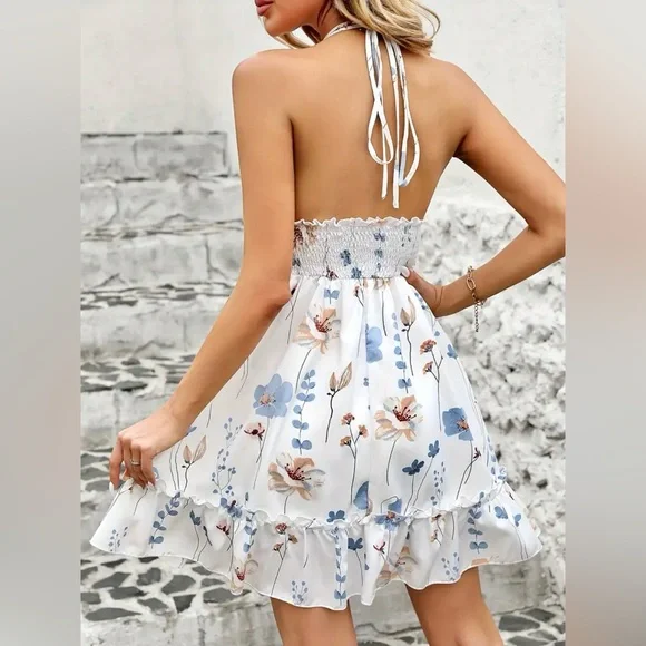 NEW Vibrant Floral print Slingback, Mini Dress 🔥👗 - Picture 2 of 8